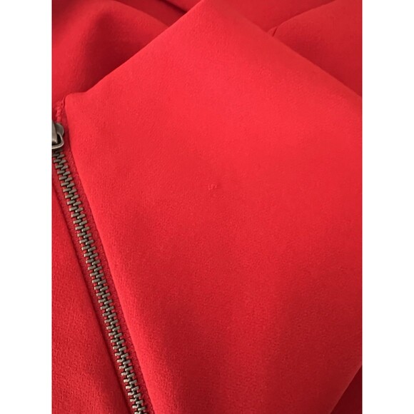 Alice + Olivia Elva Dress Women’s Size 8 Red Mini Exposed Zipper Sleeveless - Picture 10 of 13